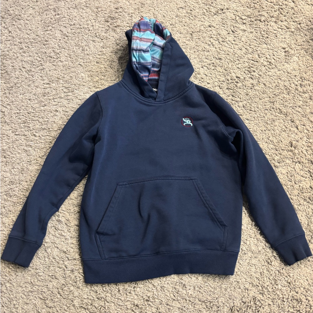 Hooey hoodie youth size small hooded sweatshirt navy blue